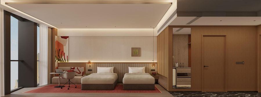 Guest room at Atwell Suites Hangzhou Wulin